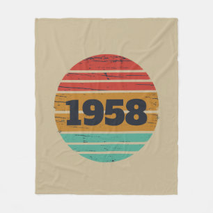 Couverture Polaire Cadeaux vintages personnalisés pour 65e anniversai