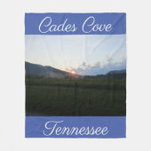 Couverture Polaire Cades Cove Tennessee Mountains Fleece Blanche (Devant)