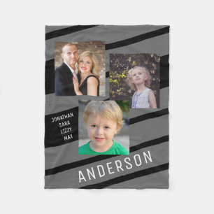 Couverture Polaire Cadre fait sur commande de photo de la famille 3