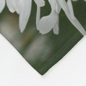Couverture Polaire Cadre Fleur Blancs Ajouter Votre Propre Photo (Coin)