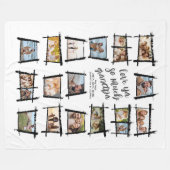 Couverture Polaire Cadres rustiques Black/Wht Love Ya Grandpa ID1015 (Devant (Horizontal))