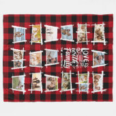 Couverture Polaire Cadres rustiques Buffalo Plaid Photo Collage ID101 (Devant (Horizontal))