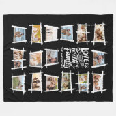 Couverture Polaire Cadres rustiques Collage photo blanc/noir ID1015 (Devant (Horizontal))