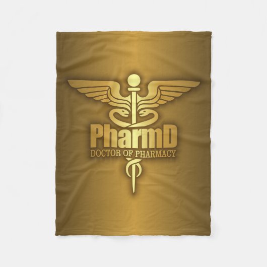 Couverture Polaire Caducée d'or (PharmD) (Devant)