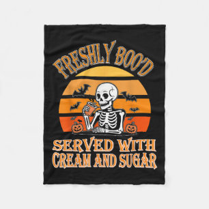 Couverture Polaire Café Boo’d frais squelette Halloween Soky drôle