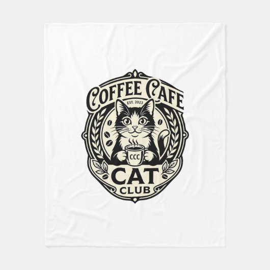 Couverture Polaire Café Café Chat Drôle Chat Graphique - Café Café Ca (Devant)