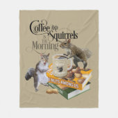 Couverture Polaire Café et écureuils - Amoureux des écureuils (Devant)