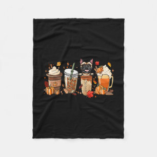 Couverture Polaire Café French Bulldog Halloween tenue pour Automne S