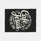 Couverture Polaire Café Jesús Ti De Día Fe Cristiana Spanish Coffee J (Devant (Horizontal))