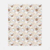 Couverture Polaire Café, motif doux (Devant)