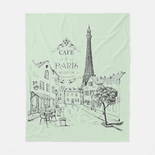 Couverture Polaire Café Paris Fleece Blanket (Devant)