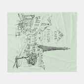 Couverture Polaire Café Paris Fleece Blanket (Devant (Horizontal))