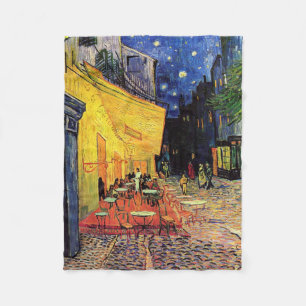 Couverture Polaire Café Terrasse à la nuit par Vincent van Gogh