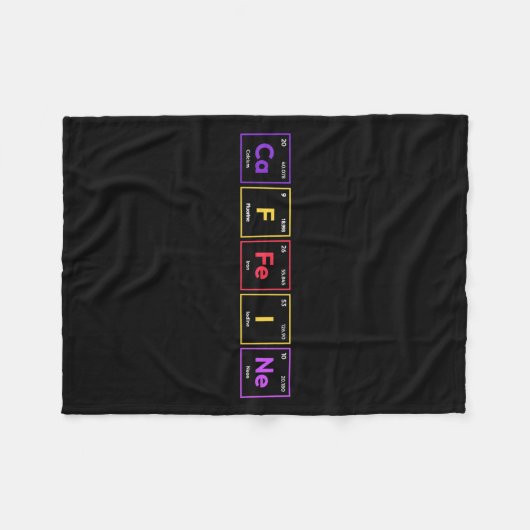 Couverture Polaire Caféine Molécule Café Formule chimique Chemisier (Devant (Horizontal))