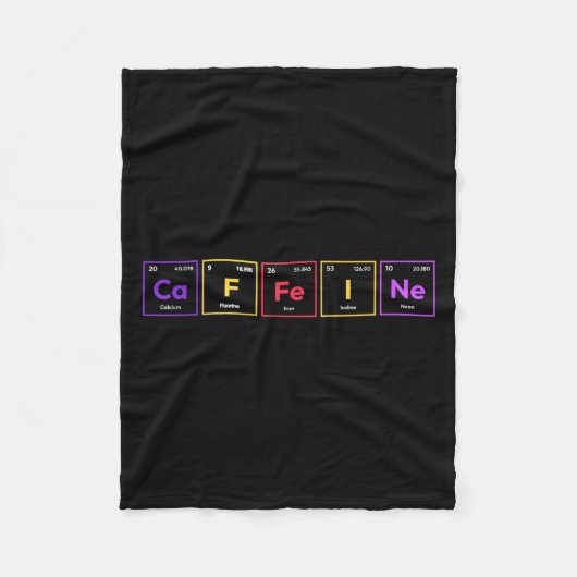 Couverture Polaire Caféine Molécule Café Formule chimique Chemisier (Devant)