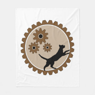 Couverture Polaire cage à moteur pour chien avec roues