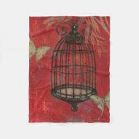 Cage d'oiseaux décorative avec papillons
