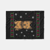 Couverture Polaire Cairn Terrier Chandail de Noël Xmas Animal de comp (Devant (Horizontal))