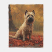 Couverture Polaire Cairn Terrier en automne Leaves automne Inspire (Devant)