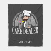 Couverture Polaire Cake Dealer Funny Bakery Propriétaire Gag (Devant)