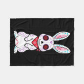 Couverture Polaire Calavera Lapin Sugar Skull Jour Des (Devant (Horizontal))