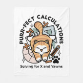 Couverture Polaire Calculs Parfaits – Création de chat de maths drôle (Devant)