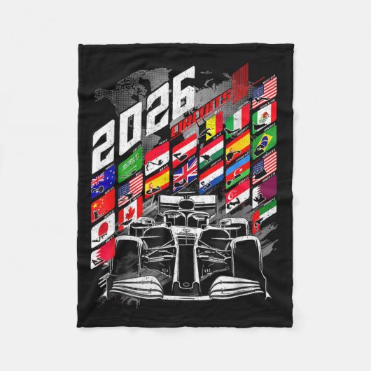 Couverture Polaire Calendrier 2026 Circuit de Course Programme Lieux  (Devant)