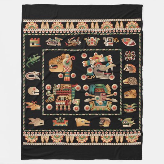 Couverture Polaire Calendrier aztèque (Devant)