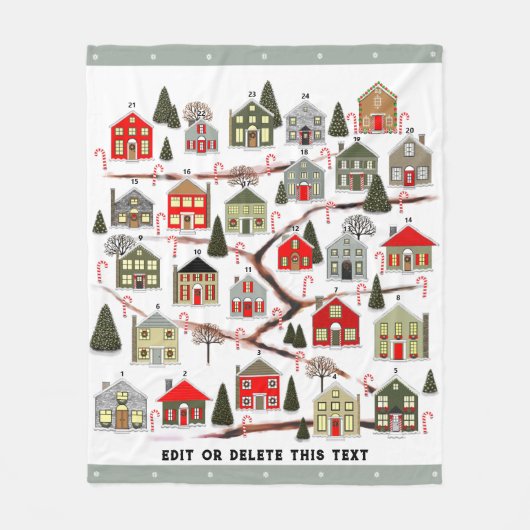 Couverture Polaire Calendrier de l'Avent de Noël (Devant)