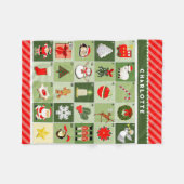 Couverture Polaire Calendrier de l'Avent personnalisé (Devant (Horizontal))