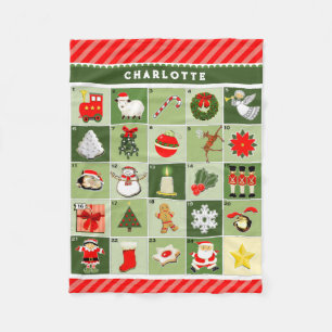 Couverture Polaire Calendrier de l'Avent personnalisé