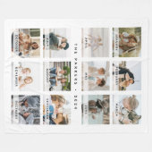 Couverture Polaire Calendrier moderne Collage photo Noël (Devant (Horizontal))