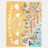 Couverture Polaire California Beach Party Fleece Blanket (Devant)