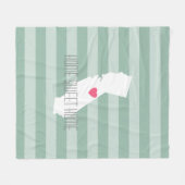 Couverture Polaire California Home State Love with Custom Heart (Devant (Horizontal))