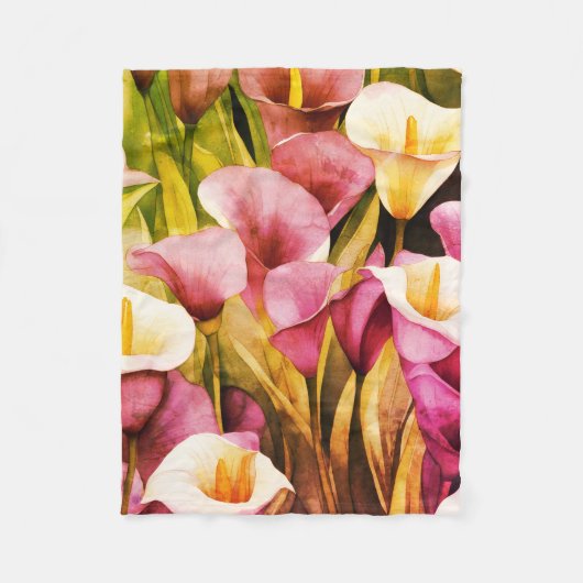 Couverture Polaire Calla Lilly délavé (Devant)
