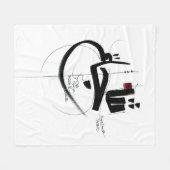Couverture Polaire Calligraphie de motivation courageuse SYUJA (Devant (Horizontal))