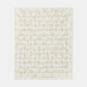 Couverture Polaire Calligraphie du vingt-troisième psaume
