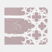 Couverture Polaire Calligraphie minimaliste gothique rose pâle (Devant (Horizontal))