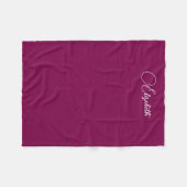 Couverture Polaire Calligraphie personnalisée Nom du script Couleur d (Devant (Horizontal))