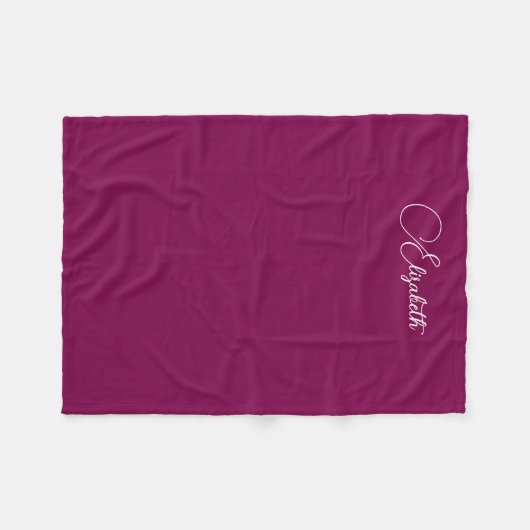 Couverture Polaire Calligraphie personnalisée Nom du script Couleur d (Devant (Horizontal))
