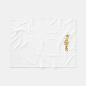 Couverture Polaire Calligraphie Professionnel Élégant Couleur Or (Devant (Horizontal))