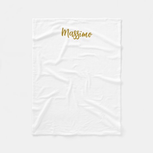 Couverture Polaire Calligraphie Professionnel Élégant Couleur Or (Devant)