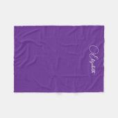 Couverture Polaire Calligraphie tendance Nom du script Royal Purple S (Devant (Horizontal))