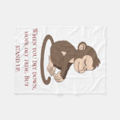 Couverture Polaire Calm Mind Monkey Fleece Blanket (Devant (Horizontal))