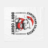 Couverture Polaire Calories de Noël ne comptez pas drôle Moo Deng Coo (Devant (Horizontal))