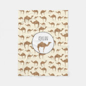 Couverture Polaire Camel Animal Motif Nom personnalisé (Devant)