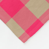 Couverture Polaire Camel Diva Pink Buffalo Check En vichy Motif (Coin)