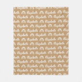 Couverture Polaire Camel tendance Rainbow Custom Calligraphy Nom (Devant)