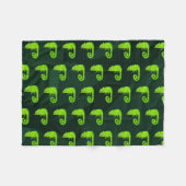 Couverture Polaire Caméléon vert mignon (Devant (Horizontal))
