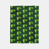 Couverture Polaire Caméléon vert mignon (Devant)